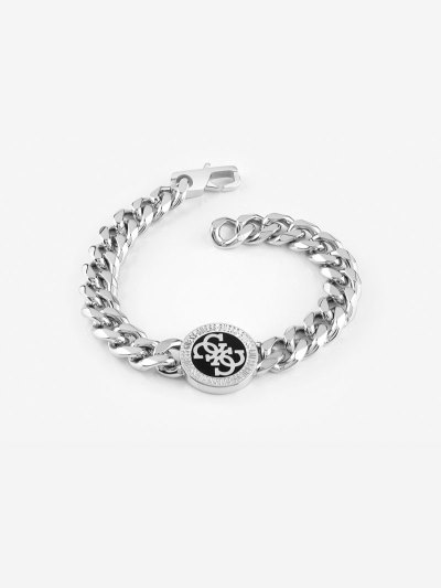 Férfi Guess 4g Icon Karkötő Fekete | HU-123956