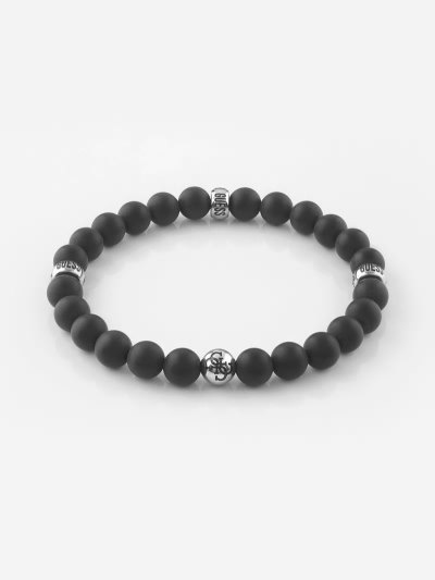 Férfi Guess 4g Icon Karkötő Fekete | HU-682789