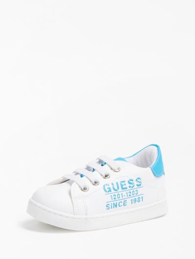 Férfi Guess Andrea Logo Tornacipő Fehér | HU-491471