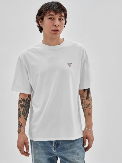 Férfi Guess Back Logo Póló Fehér | HU-518568