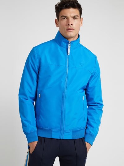 Férfi Guess Bomber Sport Kabát Kék | HU-397926