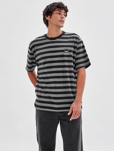 Férfi Guess Csíkos Póló Fekete | HU-305100