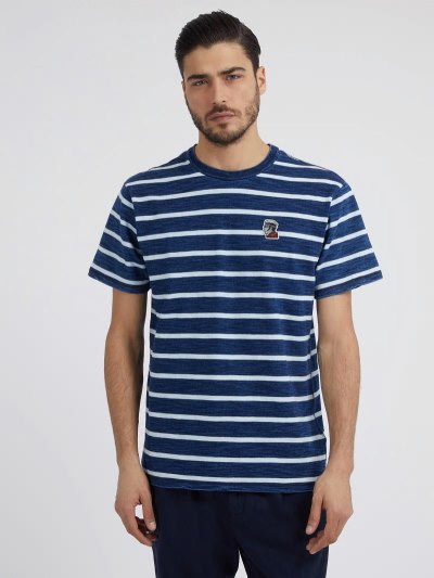 Férfi Guess Csíkos Póló Kék | HU-282330