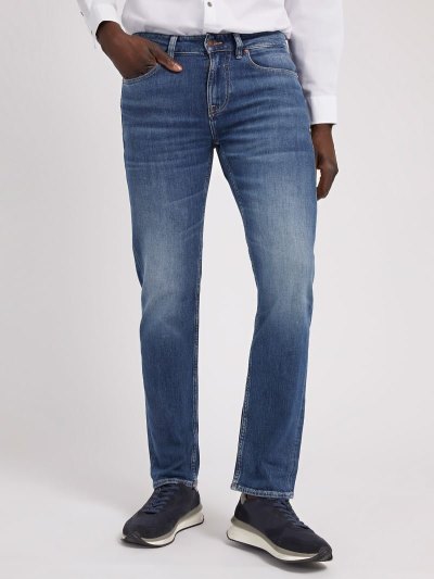 Férfi Guess Farmer Nadrág Slim Fit Ruházat Kék | HU-141186