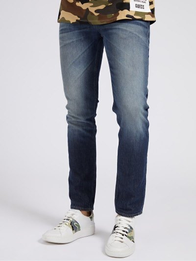 Férfi Guess Farmer Nadrág Slim Fit Ruházat Kék | HU-342266