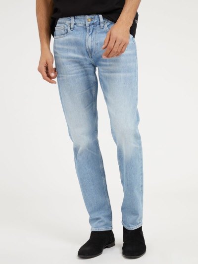 Férfi Guess Farmer Nadrág Slim Fit Ruházat Világos Kék | HU-429233