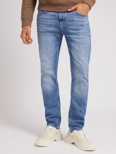 Férfi Guess Farmer Nadrág Slim Fit Ruházat Kék | HU-816190