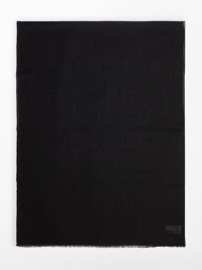 Férfi Guess Fringed Hem Sál Fekete | HU-943807