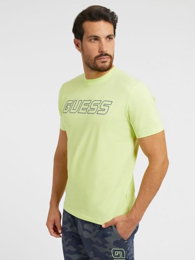 Férfi Guess Front Lgoo Póló Zöld | HU-014299