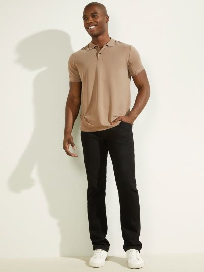 Férfi Guess Front Pocket Polo Pólóing Barna | HU-065293