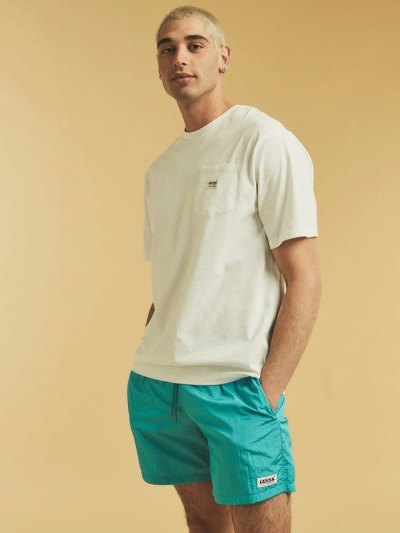 Férfi Guess Front Pocket Póló Fehér | HU-482383