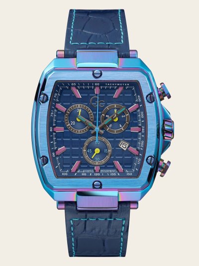 Férfi Guess GC Bőr Kronográf Óra Rainbow | HU-116721
