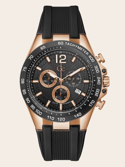 Férfi Guess GC Quartz Kronográf Óra Rózsaszín Arany | HU-429487