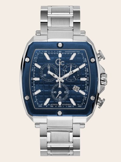 Férfi Guess GC Steel Kronográf Óra Titán Kék | HU-431115