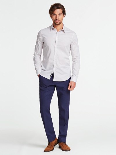Férfi Guess Marciano All Over Print Ingek Fehér | HU-073607