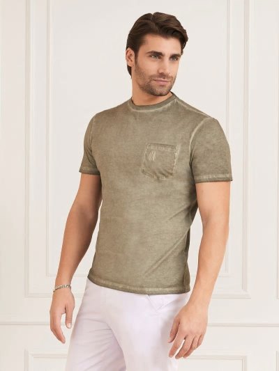 Férfi Guess Marciano Crew Neck Póló Zöld | HU-037586