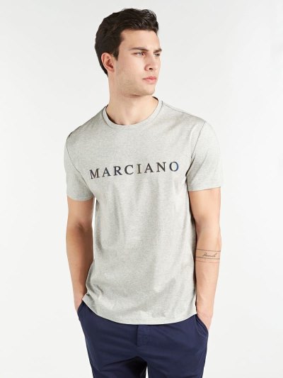 Férfi Guess Marciano Logo Póló Szürke | HU-257705