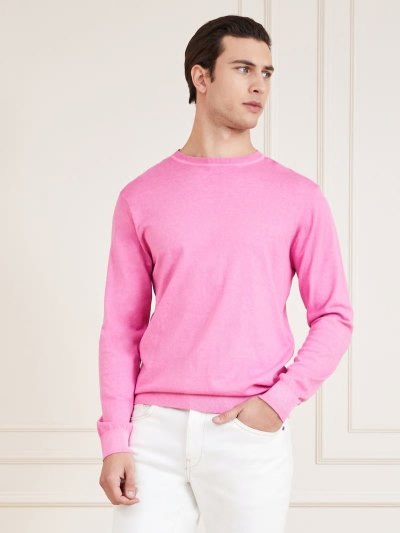 Férfi Guess Marciano Pamut Blend Pulóverek Rózsaszín | HU-074216