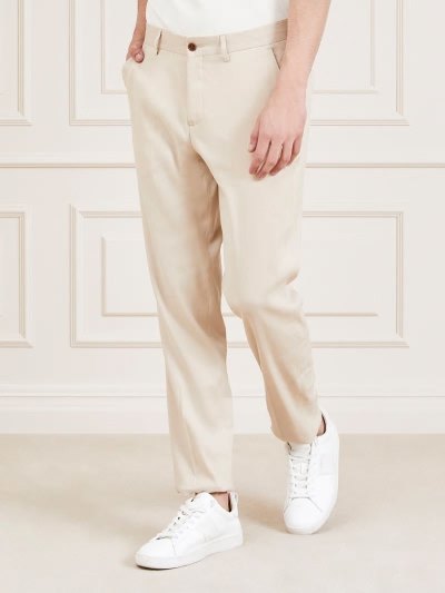 Férfi Guess Nadrág Marciano Regular Fit Nadrág Krém | HU-770090