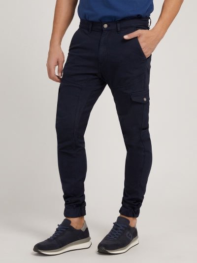 Férfi Guess Nadrág Slim Fit Cargo Nadrág Kék | HU-860414