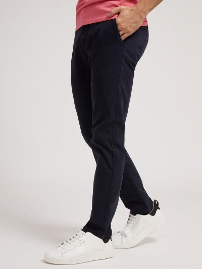 Férfi Guess Nadrág Slim Fit Nadrág Kék | HU-906449