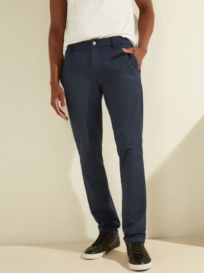 Férfi Guess Nadrág Slim Nadrág Kék | HU-503982