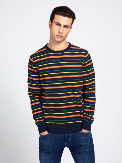 Férfi Guess Pamut Jumpers Narancssárga | HU-790422