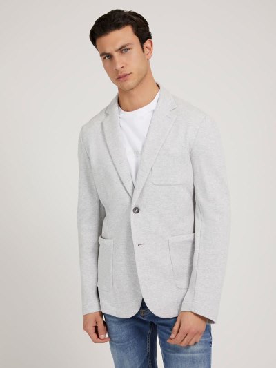 Férfi Guess Regular Fit Blézerek Szürke | HU-189785