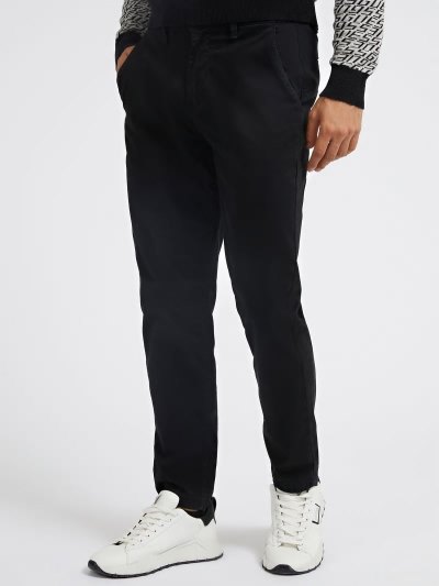 Férfi Guess Regular Fit Nadrág Fekete | HU-154565