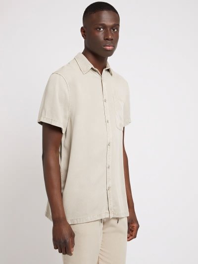 Férfi Guess Rövid Sleeves Ingek Bézs | HU-786128