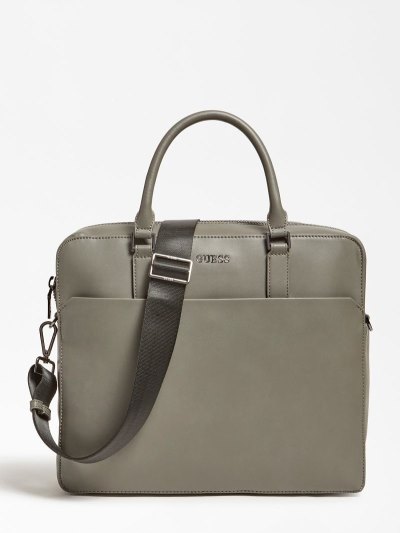 Férfi Guess Scala Satchel Crossbody Táska Szürke | HU-357310