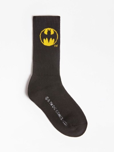 Férfi Guess Side Batman Logo Zokni Fekete | HU-329672