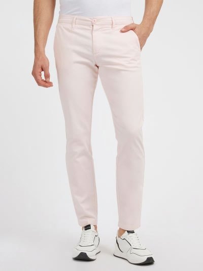 Férfi Guess Slim Fit Nadrág Rózsaszín | HU-132298