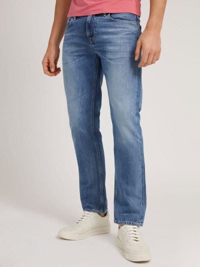 Férfi Guess Slim Fit Ruházat Kék | HU-051250