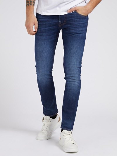 Férfi Guess Sovány Fit Ruházat Kék | HU-047911