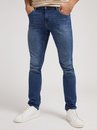 Férfi Guess Sovány Fit Ruházat Kék | HU-287906