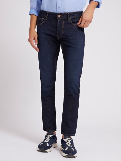 Férfi Guess Sovány Fit Ruházat Kék | HU-475730