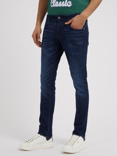 Férfi Guess Sovány Fit Ruházat Kék | HU-680386