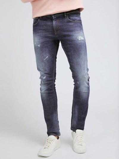 Férfi Guess Sovány Fit Ruházat Sötétkék | HU-308374