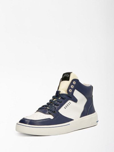 Férfi Guess Verona Mid Sport High Top Sneakers Világos Kék | HU-204832