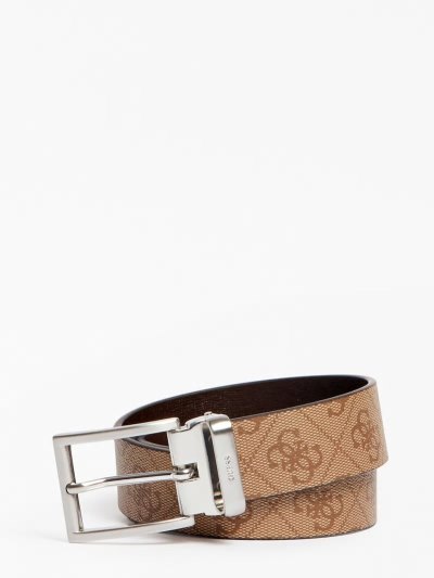 Férfi Guess Vezzola 4g Logo Belt Öv Bézs | HU-575581