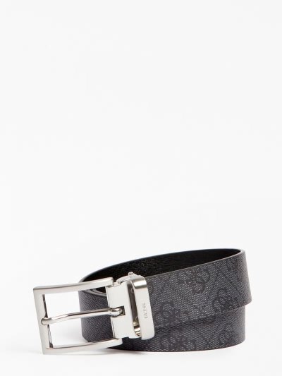 Férfi Guess Vezzola 4g Logo Belt Öv Szürke | HU-410186