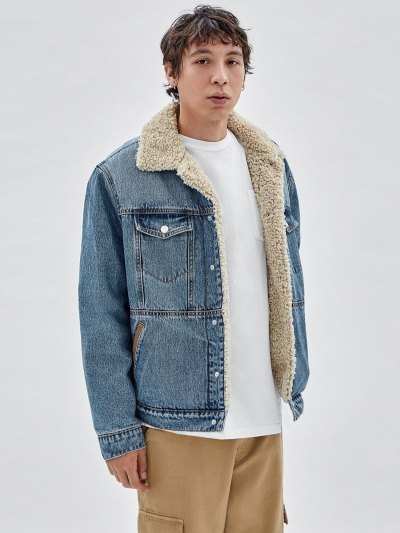 Férfi Guess Vintage Farmer Dzsekik Kék | HU-690236