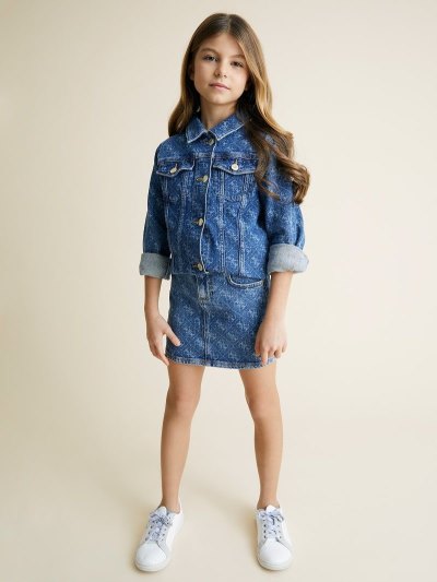 Gyerek Guess 4g Logo Print Szoknya Kék | HU-311058