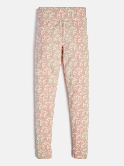 Gyerek Guess All Over Print Leggings Rózsaszín | HU-261173