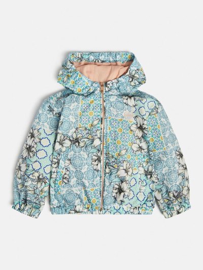 Gyerek Guess All Over Print Széldzseki Kék | HU-195732
