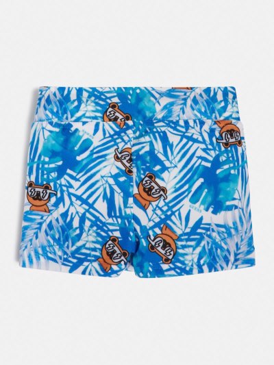 Gyerek Guess All Over Printed Swimtrunk Úszónadrágok Kék | HU-542649