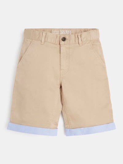Gyerek Guess Chino Pockets Rövidnadrág Bézs | HU-366782