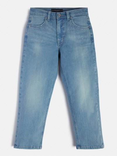 Gyerek Guess Denim Egyenes Nadrág Kék | HU-997420