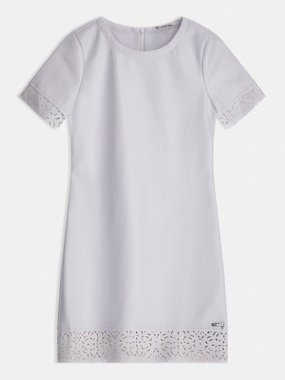 Gyerek Guess Faux Bőr Ruha Fehér | HU-286912